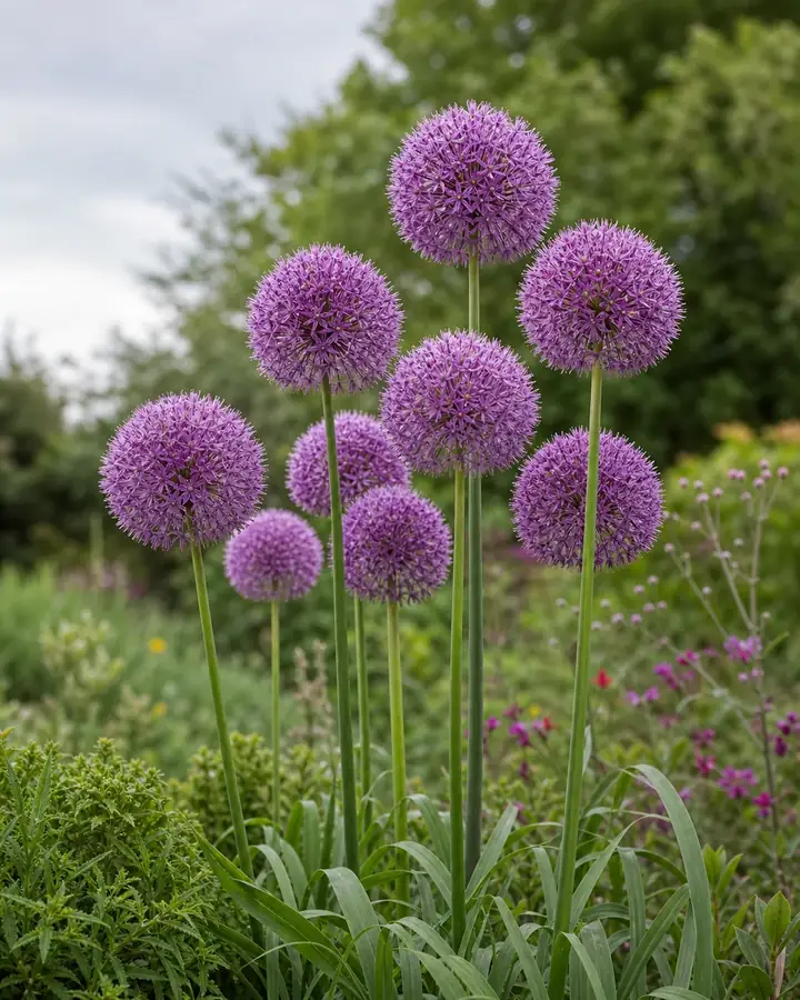 Okrasný česnek Allium Aflatunense